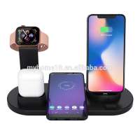 4 in 1 10W Fast Wireless Charger Dock Station Fast Charging for iPhone XR XS Max 8 for Apple Watch 2 3 4 for AirPods for Samsung