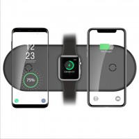 3 In 1 Wireless Charger Station For Iphone X XS Fast Charge Wireless Charge Pad For Iphone Airpods Charge Stand For Apple Watch